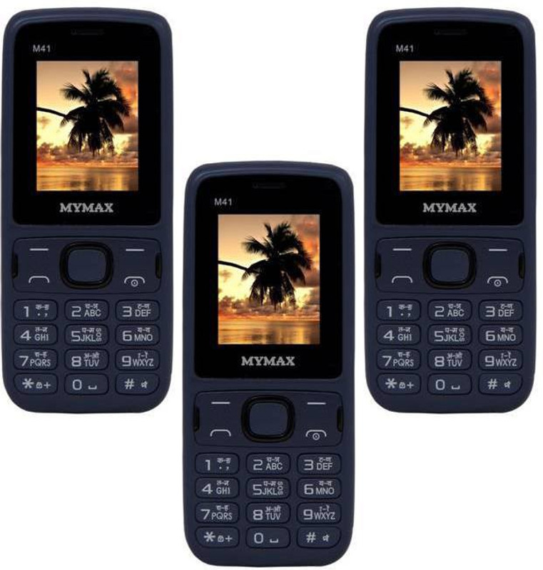 Mymax M41 Combo of Three Mobiles(Blue&Black$$Blue&Black$$Blue&Black)