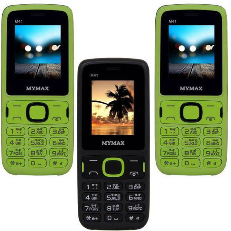 Mymax M41 Combo of Three Mobiles(Green&Black$$Black&Green$$Green&Black)