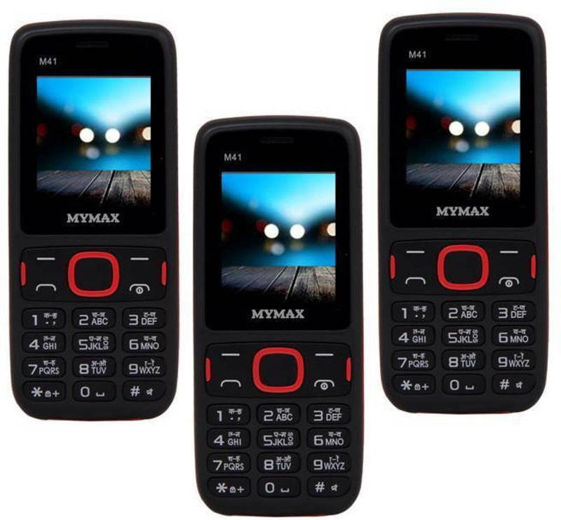 Mymax M41 Combo of Three Mobiles(Black&Red$$Black&Red$$Black&Red)