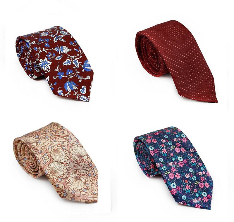 markslow Self Design Tie(Pack of 4)