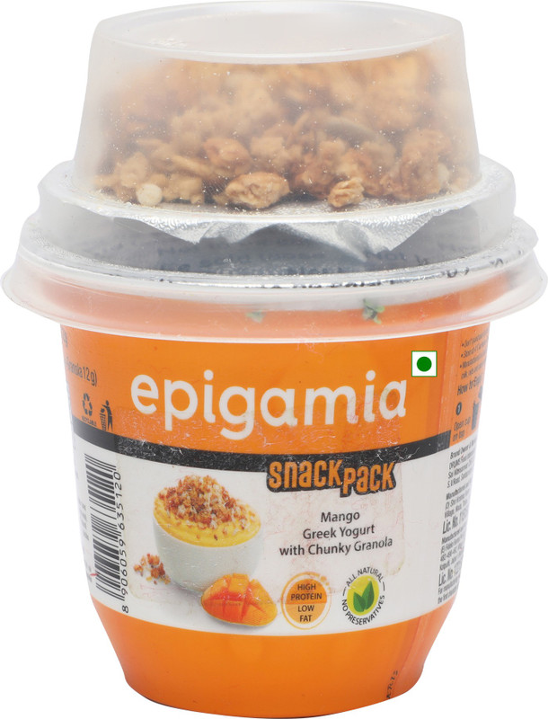 Epigamia Snack Pack Mango Chunky Granola Greek Flavored Yogurt(112 g)