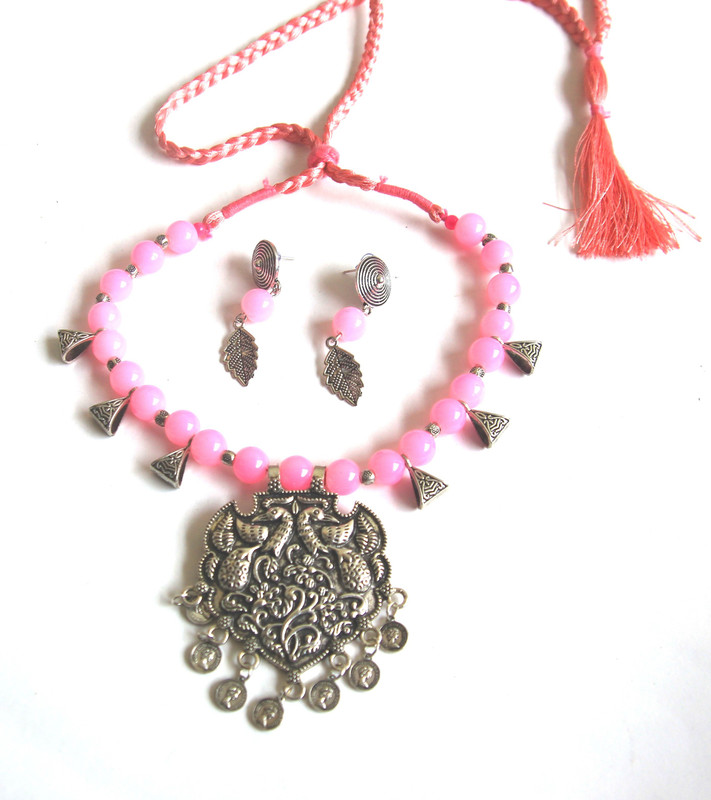 visage pink Silk Dori Jewel Set(Multicolor)