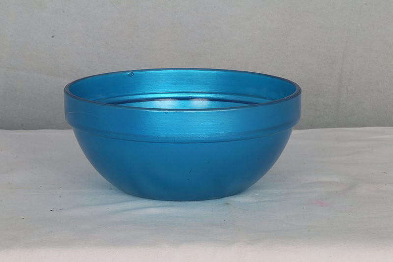 adaraforever Glass Bowl Big in Metalic Sky Blue Glass Serving Bowl(Blue, Pack of 1)