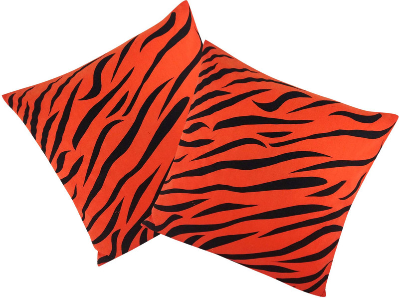 vishal store Printed Cushions Cover(Pack of 2, 40*40, Orange)
