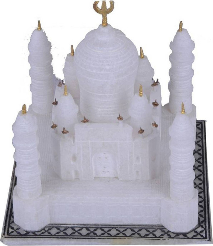 MEENA ART N CRAFT taj mahal gift, taj mahal replica, taj mahal showpiece, taj mahal model, marble taj mahal, crystal taj mahal Decorative Showpiece - 12 cm(Marble, White)