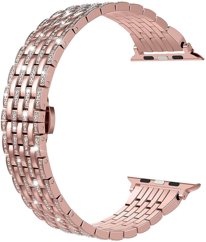 m memore MEMORE iWATCH CRYSTAL BAND 38MM R GOLD Smart Watch Strap(Mullti Color)