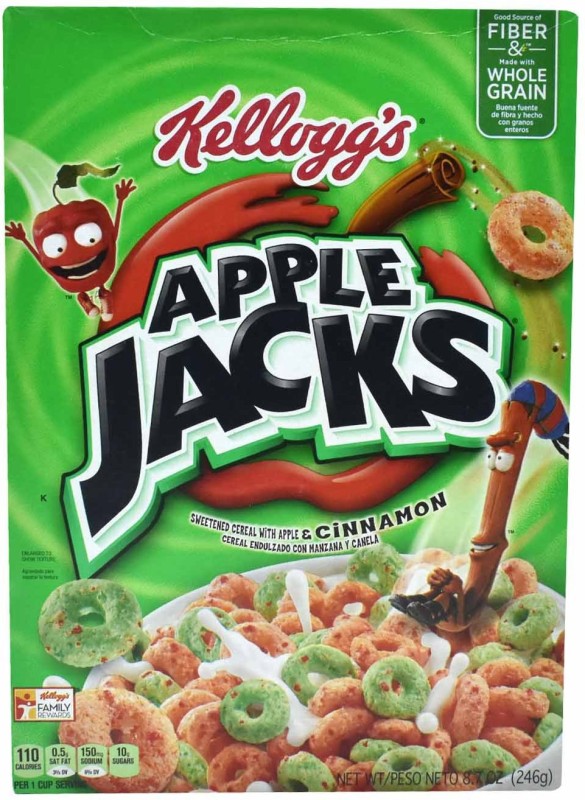 Kellogg's Apple Jacks, Sweetened Cereal with Apple & Cinnamon - 246g (8.7oz)(246 g, Box)