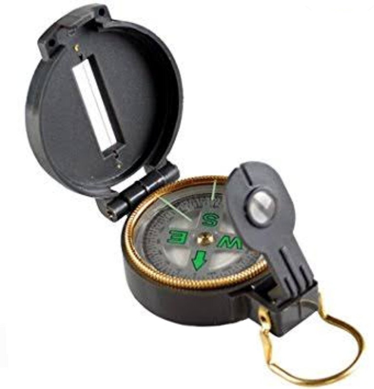 Tools Centre Lensatic Compass For Navigation Compass(Black)