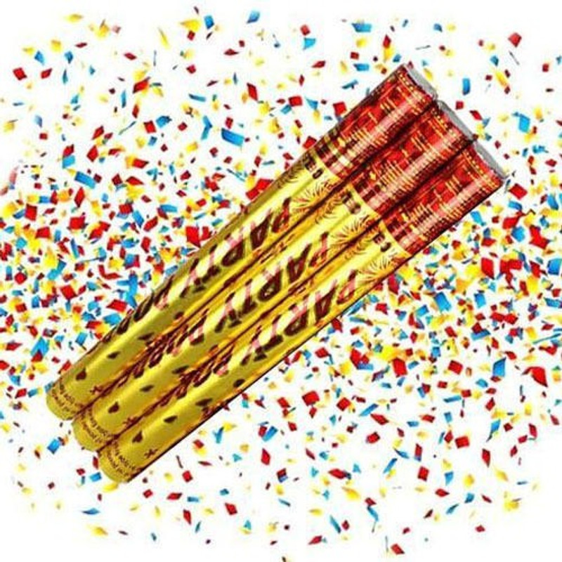 confetti Streamer(Gold, Red, Pack of 3)