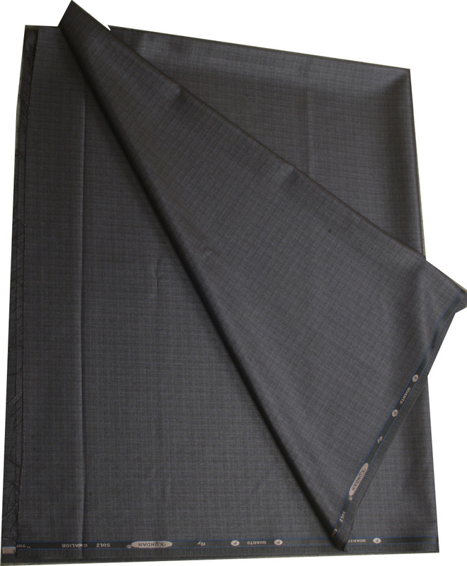 Kundan Cotton Viscose Blend Checkered Trouser Fabric(Unstitched)