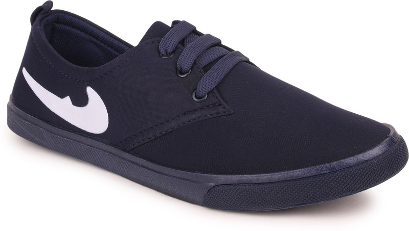 letsrun lets run sneakers shoes Canvas Shoes For Men(Blue)