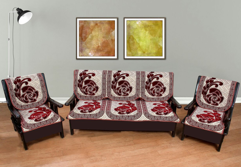 vrinda home decor Satin Sofa Cover(multi color Pack of 10)