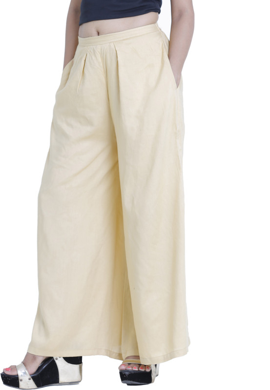 club fashion Flared Women Beige Trousers