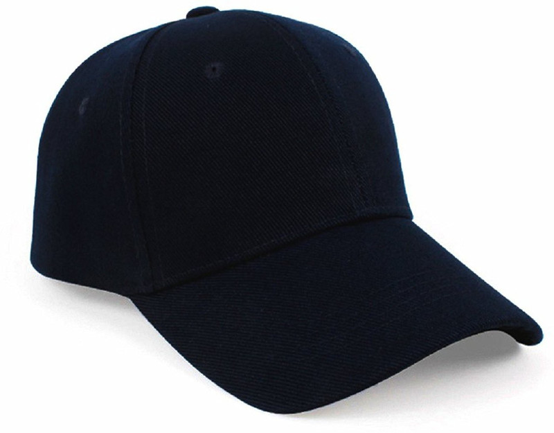 techamazon Solid Boys Baseball Black Cap Hat for Men Cap