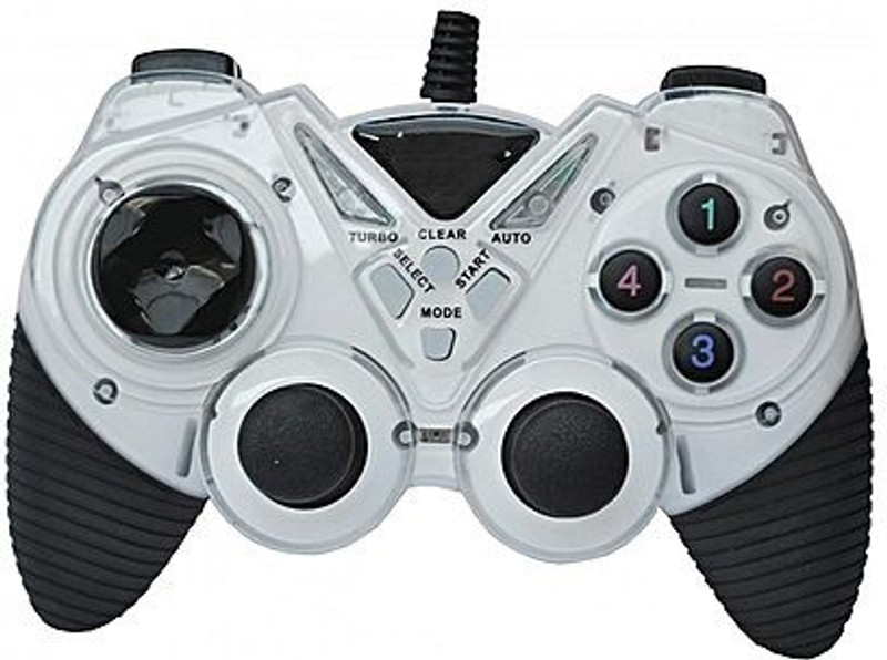 Gadget Deals Double Shock Vibration Controller Gaming Joystick(White, For PC) Gadget Deals Double Shock Vibration Controller Gaming Joystick(White, For PC)