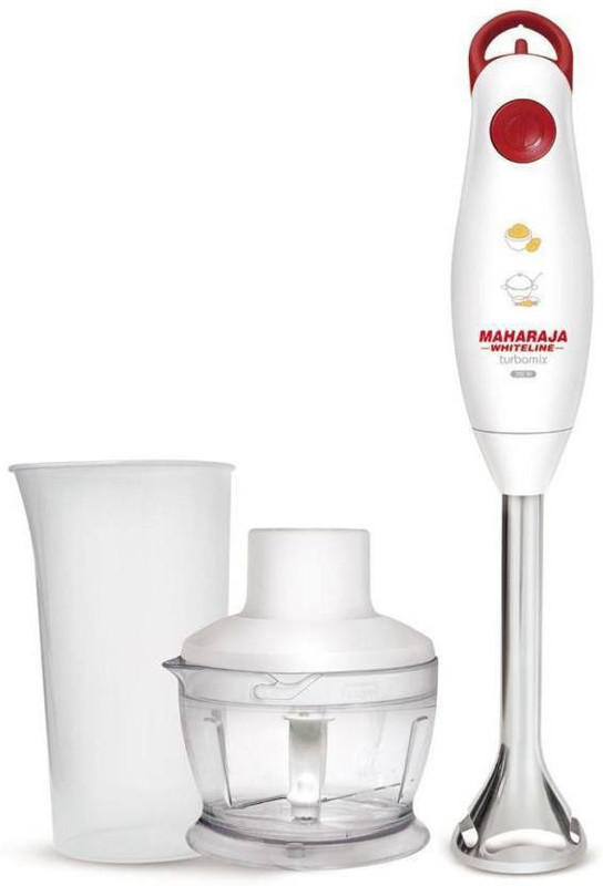 Maharaja Whiteline Turbomix 350 W Hand Blender(Red,White)