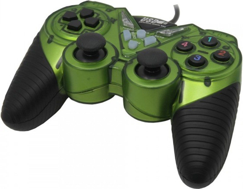 Gadget Deals Double Shock Vibration Controller Gaming Joystick(Green, For PC) Gadget Deals Double Shock Vibration Controller Gaming Joystick(Green, For PC)