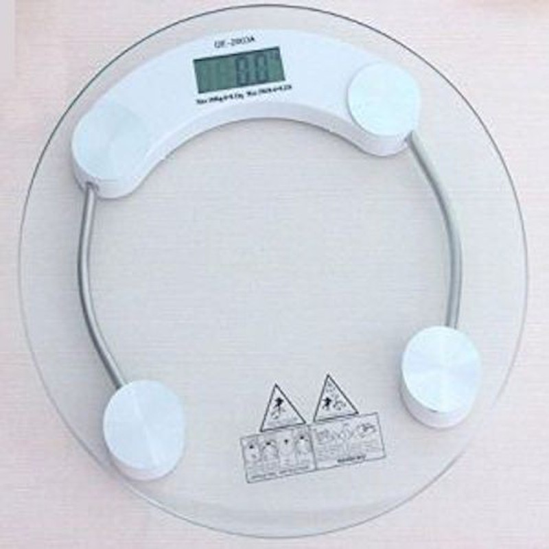 Ketsaal Digital Personal Bathroom Tempered Glass Body Scale Weighing Scale(Transparent)