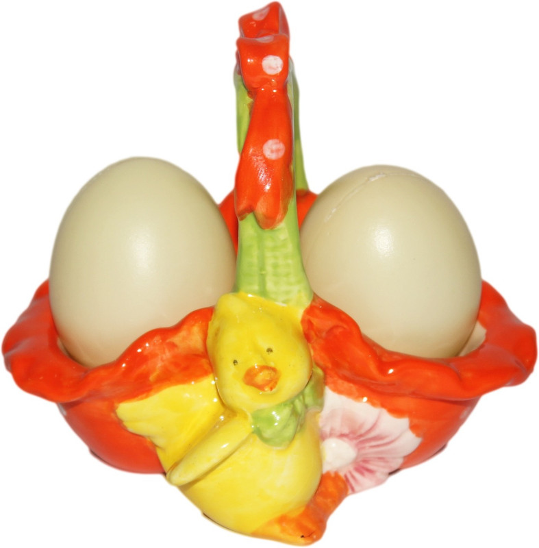 Jades Duck Twin Egg Holder Ceramic Egg Separator(Multicolor, Pack of 1)