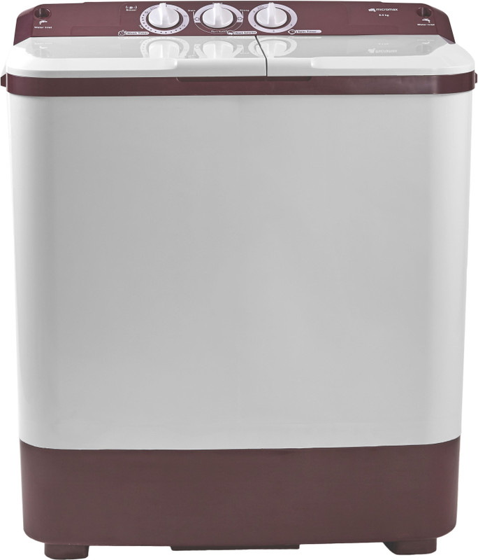 Micromax 6.5 kg Semi Automatic Top Load White, Maroon(MWMSA651OVRS1BR)