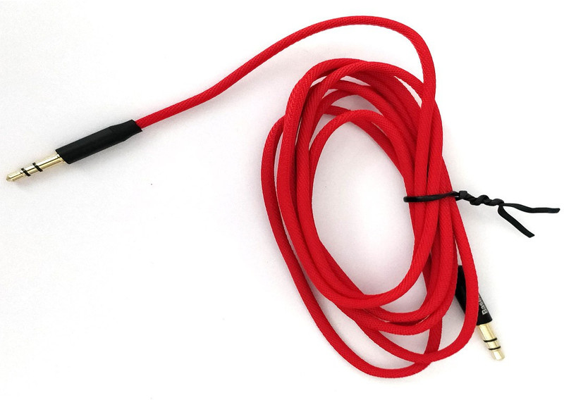 fabzy FAZ_32 1 m AUX Cable(Compatible with Mobile, Laptop, Tablet, Mp3, Gaming Device, Red)