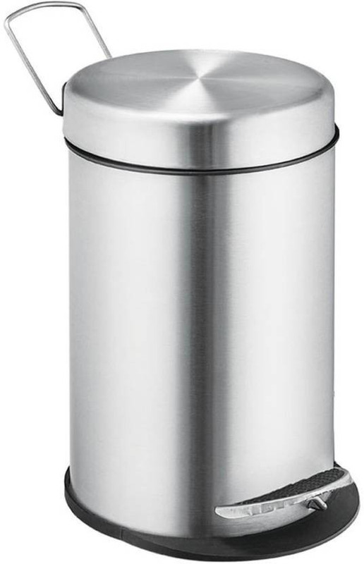 vpsk plain Stainless Steel pedal Dustbin ., 7 ltr ., 8" x 12" Stainless Steel Dustbin(Silver)