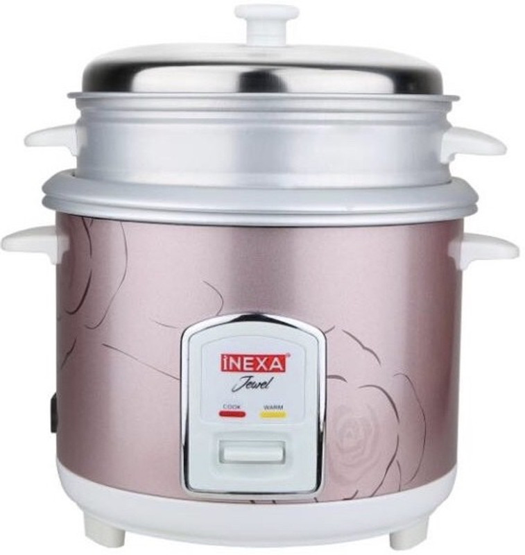 iNexa INEJ89 Electric Rice Cooker with Steaming Feature(1.8, Metallic Pink)