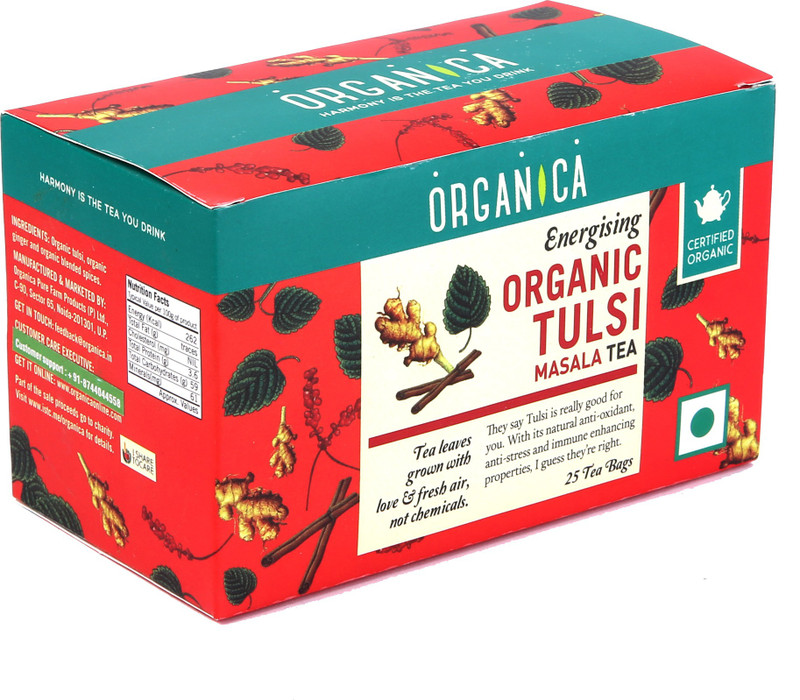 Organica ORGANIC TULSI MASALA Tulsi Herbal Tea Bags Box(25 Bags)