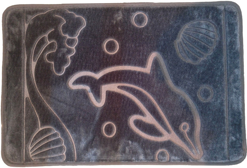 LooMantha Velvet Door Mat(Grey, Free)
