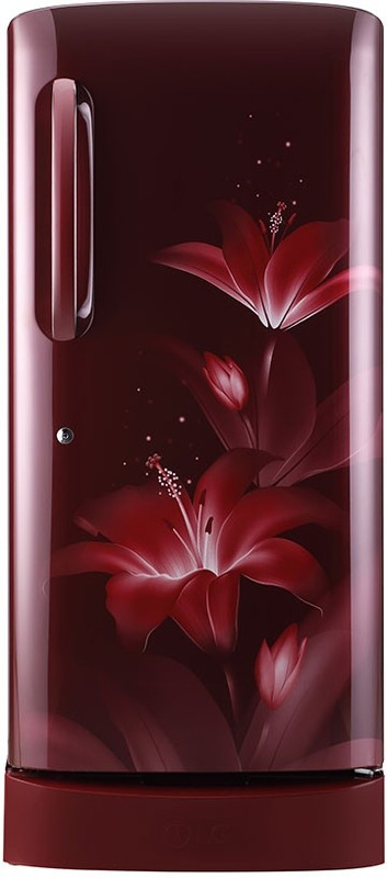 LG 215 L Direct Cool Single Door 4 Star Refrigerator(Ruby Glow, GL-D221ARGX)