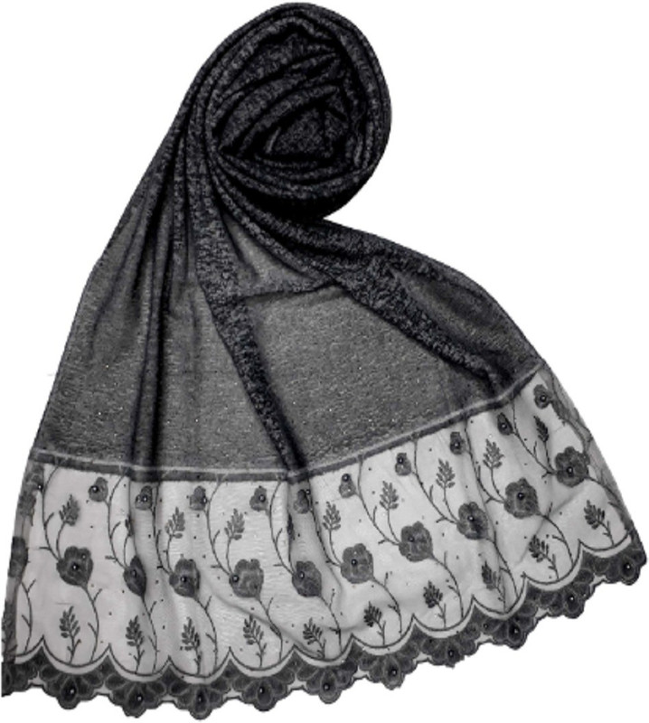 mean zoom Self Design Lycra Blend Women Fancy Scarf