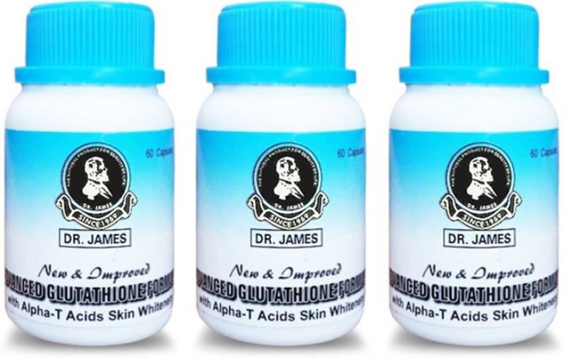 Dr. James Glutathione - Skin Whitening Pills - 3 Bottles(60 g)