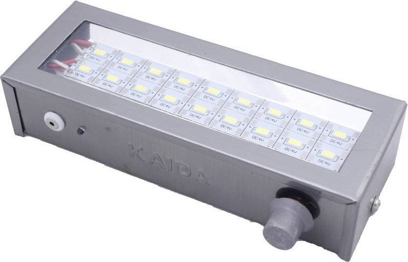kaida 1818 Eveready NS-216 LED Light Bright light made of stainless steel body 18 LED Light rechargeable Batter can be easy travel use in emergency Emergency Light(Silver)