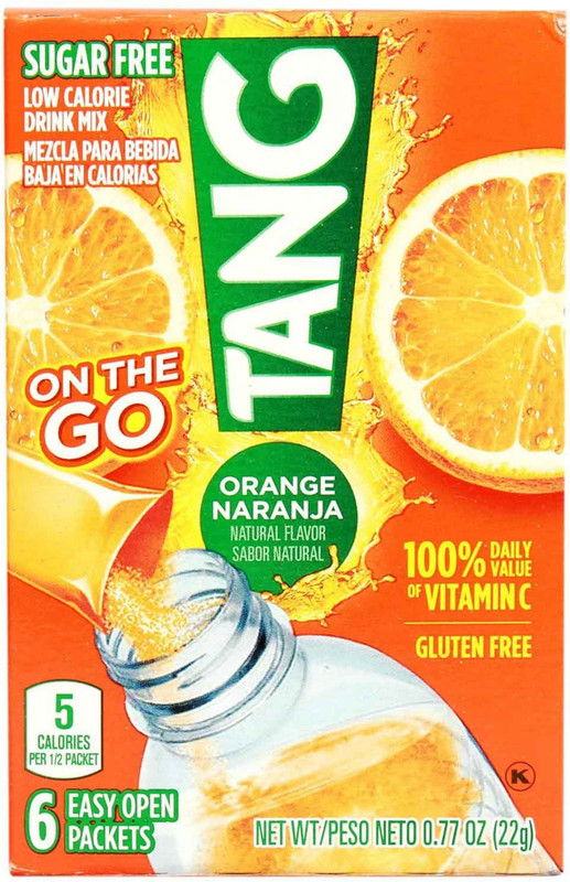 Tang On The Go Orange Naranja Gluten Free - 22g (6x0.77oz) Energy Drink(22 g, Orange Flavored)
