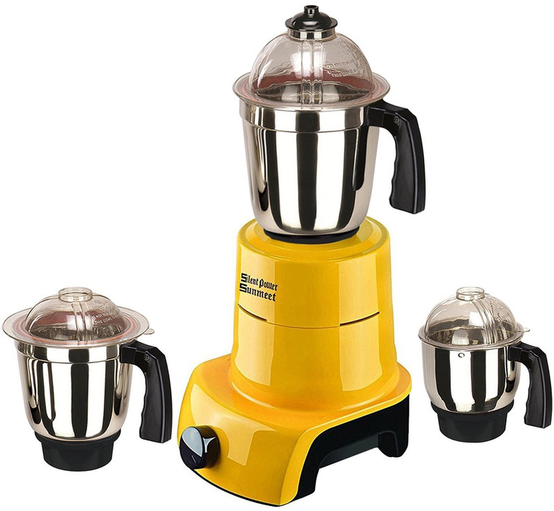 SilentPowerSunmeet Prestige 600 S_PrestigeYellow3jar600W 600 W Mixer Grinder(Multicolor, 3 Jars)