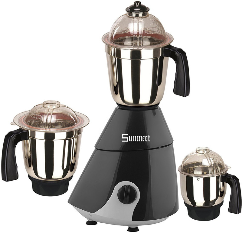 Sunmeet Leaf 600 LeafBlack3jar600W 600 W Mixer Grinder(Black, 3 Jars)