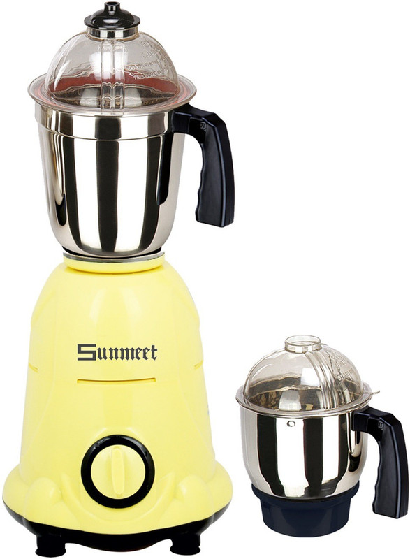 Sunmeet Arwa 750 Y2jar750W 750 W Mixer Grinder(Yellow, 2 Jars)