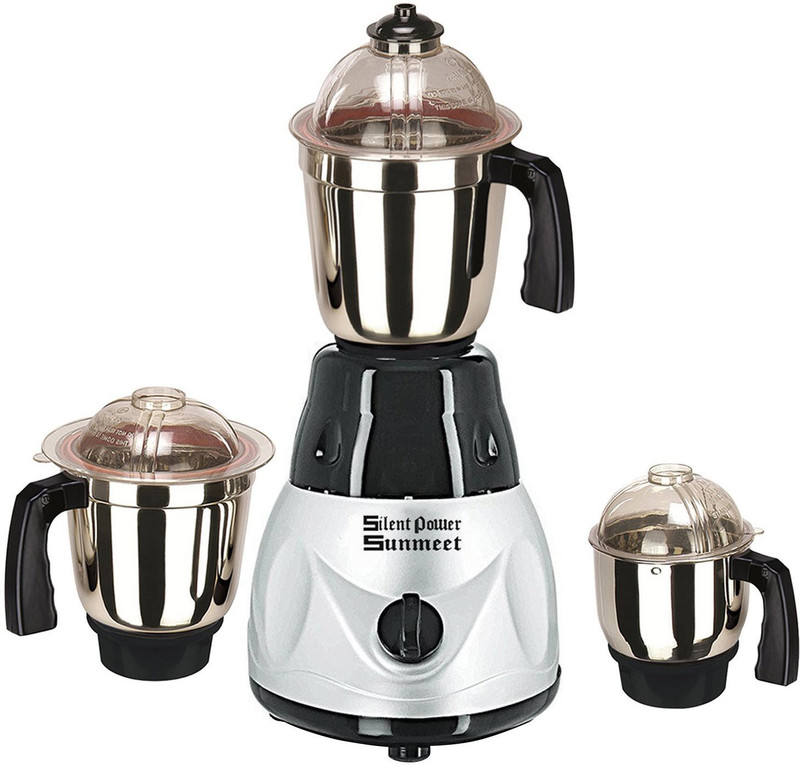 SilentPowerSunmeet Metall c 1000 S_ MetallicBS3jar1000W 1000 W Mixer Grinder(Multicolor, 3 Jars)