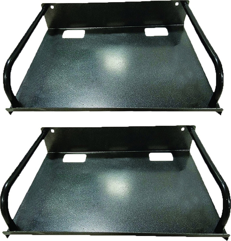 108 Multipurpose Set top box/speaker stand Iron Wall Shelf(Number of Shelves - 2, Black)