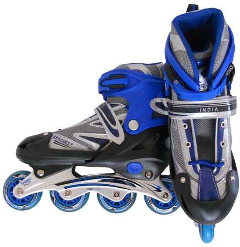 indmart TRENDY HEAVY DUTY In-line Adults Size 6 UK - 9 UK(Adjustable, Beginner, Intermediate, Training, Advanced, Recreational, Multicolor)