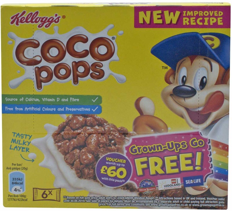 Kellogg's Coco Pops, 6pc - 120g (6x20g)(120 g, Box)