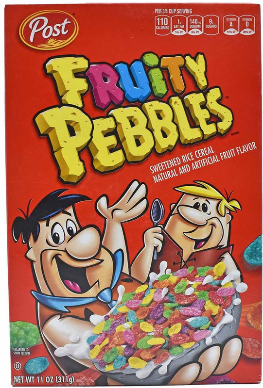 Post Waffle Fruity Pebbles Sweetened Rice Cereas - 311g (11oz)(311 g, Box)