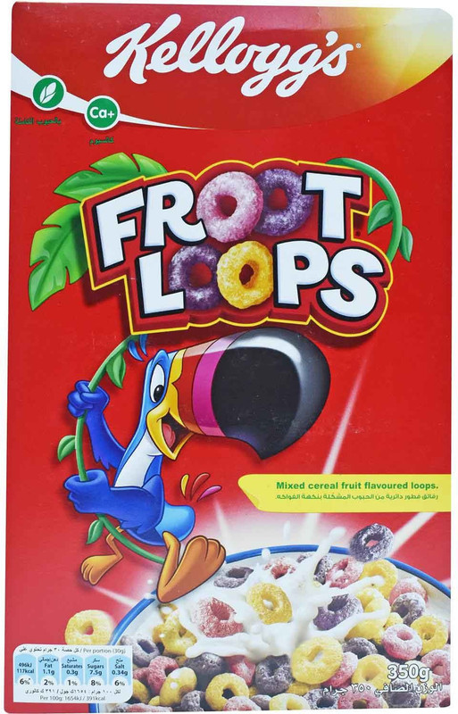 Kellogg's Froot Loops Mixed Cereal Fruit Flavoured Loops - 350g(350 g, Box)