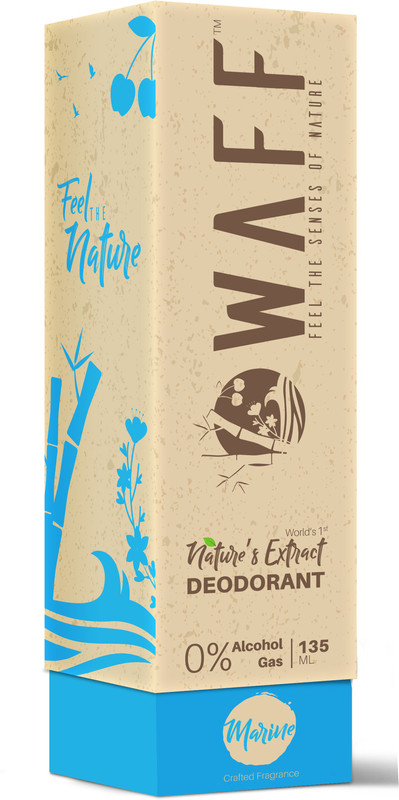 waff World's First Nature's Extract Deodorant Marine Deodorant Spray  -  For Men & Women(135 ml)