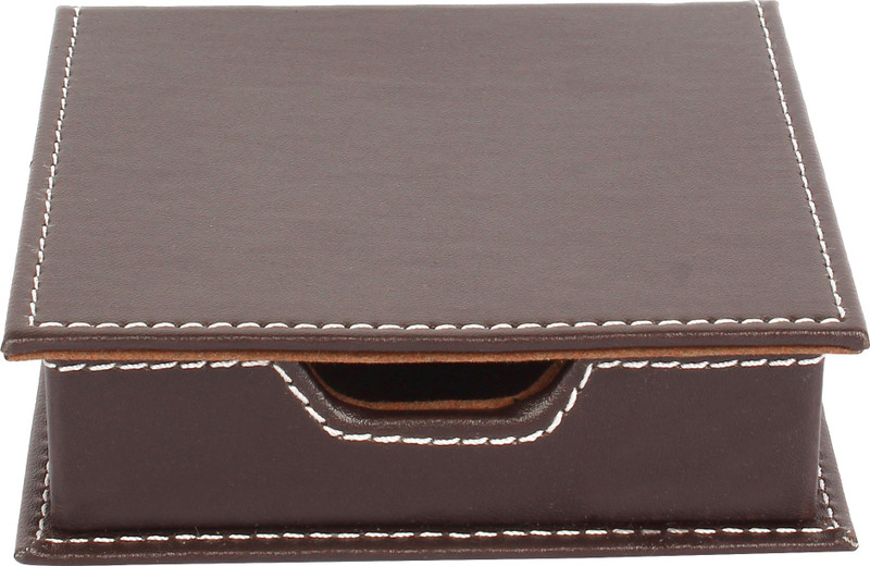 fabbity 1 Compartments Faux Leather Memo Pad(Brown)