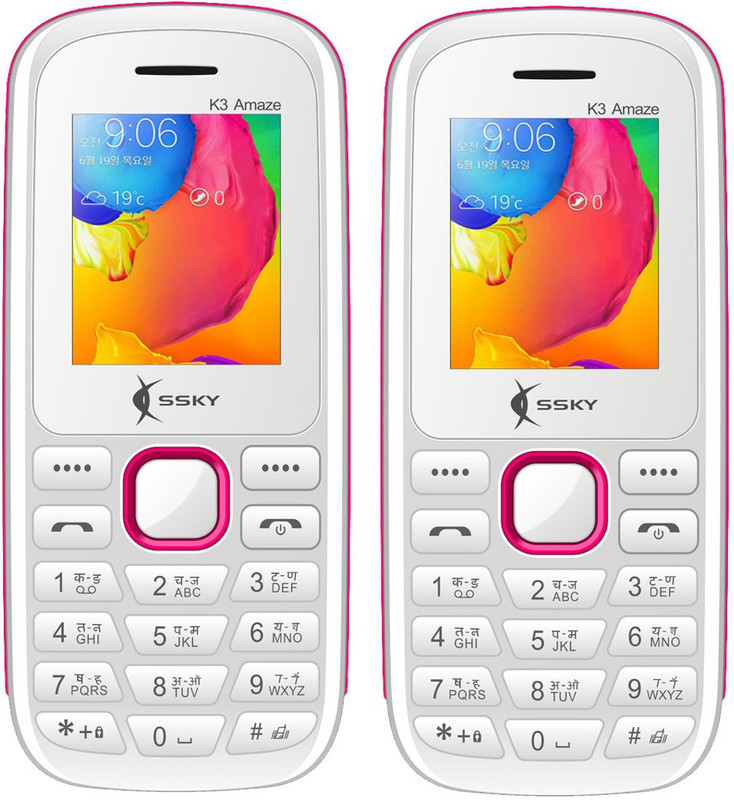 Ssky K3 Amaze Combo of Two Mobile(White & Rose) Ssky K3 Amaze Combo of Two Mobile(White & Rose)