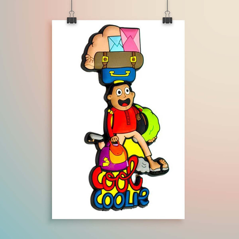 Cool Coolie Funny Poster Decorative Wall Poster for home | office(12x18) Paper Print(18 inch X 12 inch, Rolled)