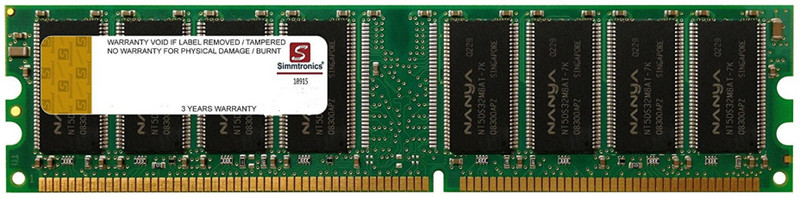 simtronics 512 DDR 512 MB (Single Channel) PC (Simmtronics 512 Mb Ddr Ram 400 Mhz Pc 3200 For Desktop)(Green)