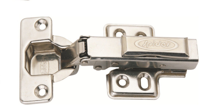 spider "Stanles Steel Concealed Hydraulic Hinges, HHS282- Full Ovarlay(0 Degree)" Concealed Hinge(Satin Pack of 2)