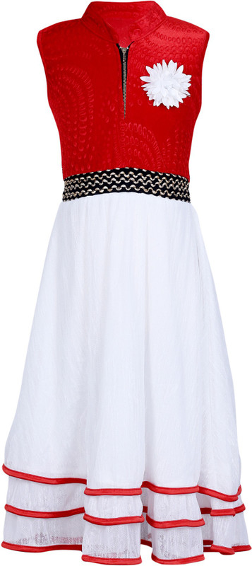 Crazeis Maxi/Full Length Party Dress(Red, Sleeveless) RS.1999 (73.00% Off) - Flipkart